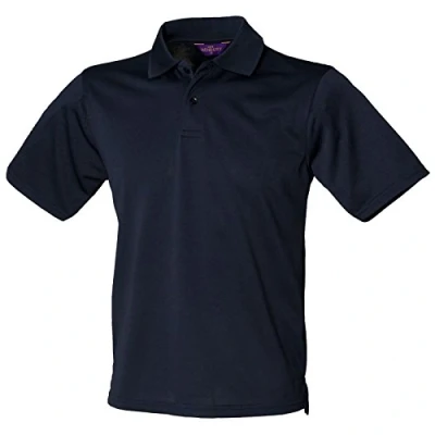 Image of Henbury Coolplus® Polo Shirt Colour:Navy Size:XL