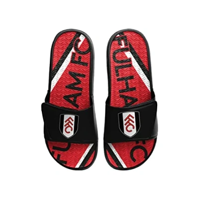 Image of FOCO Championship Football Fulham Fan Mens Size 12/13 Gel Pool Shower Slides