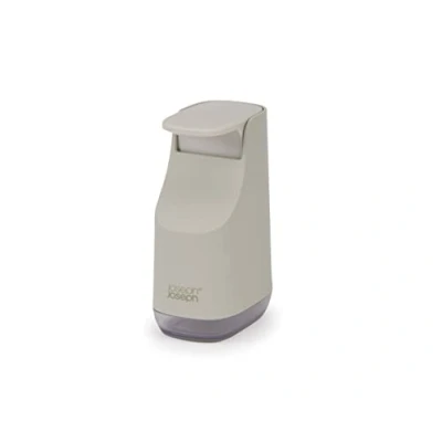 Image of Joseph Bathroom Slim, Compact, Space Saving Soap Dispenser easy push pump head, Non drip nozzle, refillable Matt Finish, Ecru