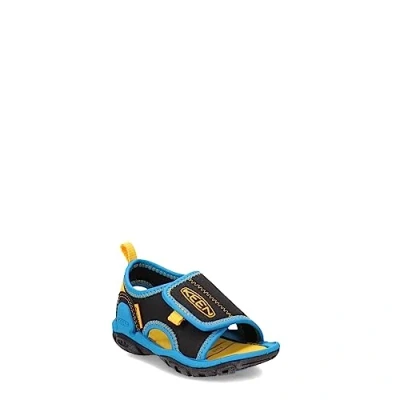 Image of KEEN Knotch River OT Sandal, Black/Vivid Blue, 10 UK Child