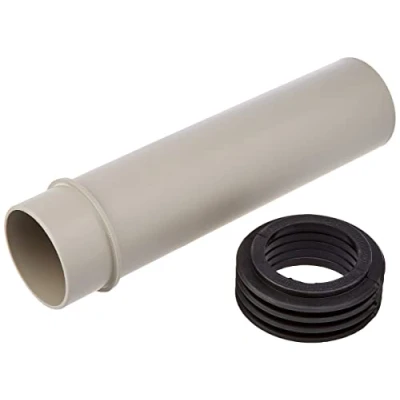 Image of Geberit Downpipe Extension with Sealant Sleeve: D45 mm Granite Grey (152.434.06.1)