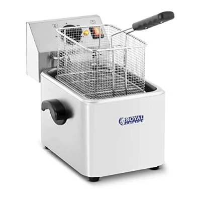 Image of Royal Catering Electric Deep Fryer, 2500W, 8L, Stainless Steel, RCEF 08E EGO