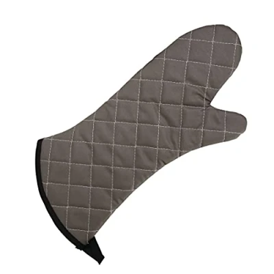 Image of Flame Retardant Oven Mitt Tan 17&quot; Cooking Gloves Heat Resistant Kitchenware