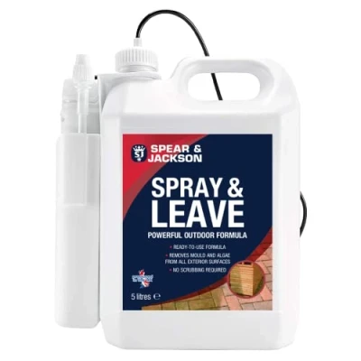 Image of Spear and Jackson Spray Leave 5L Ready To Use Mould Algae Moss Remover Incudes Battery Powered Sprayer