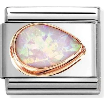 Image of Nomination Drop Right Pink Opal Charm