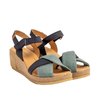 Image of El Naturalista Women&#039;s N5038 Leaves Sandal, Ocean, 5.5 UK