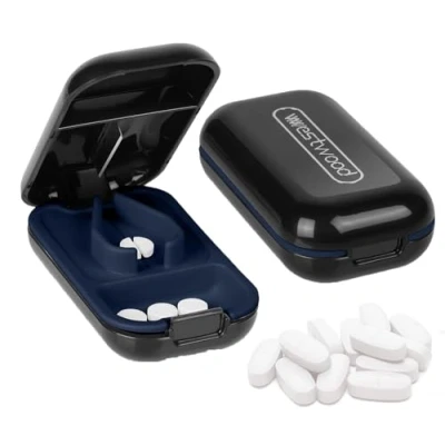 Image of 1 Pcs Pill Splitter Cutter, Portable Tablet Splitter, Multiple Adjustable with Blade, Small for Purse