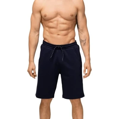 Image of DANISH ENDURANCE Men&#039;s Gym Shorts, Jogger Sweat Shorts with Pockets, Sports &amp; Running, Navy, L