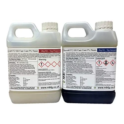Image of Polycraft FC100 (Beige) Fast Cast Paintable Polyurethane Liquid Plastic Casting Resin System 2kg Kit