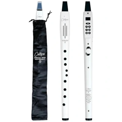 Image of Carry on Digital Wind Instrument 2 10 Voices, Built In USB Rechargeable Battery, Headphones Output for Silent Practice, Midi Over Bluetooth Recorder White