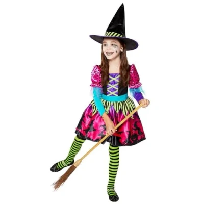 Image of amscan 9903887 Kids Hocus Pocus Spellbook Sweetie Witch Halloween Girls Fancy Dress Costume Age: 3 4 Years