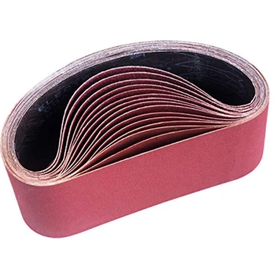 Image of STEBRUAM Sanding Belt 100 x 610 mm, Sander Belts Set（3 Each of 80/120/150/240/400 Grains）for Sander,for Grinding,Sharpening and Derusting (15 Pieces)