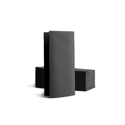 Image of Alvotex Chic Airlaid 50 Napkins, 1/8 Fold Fabric Like, Disposable Napkin, 39 x 40 cm, Black