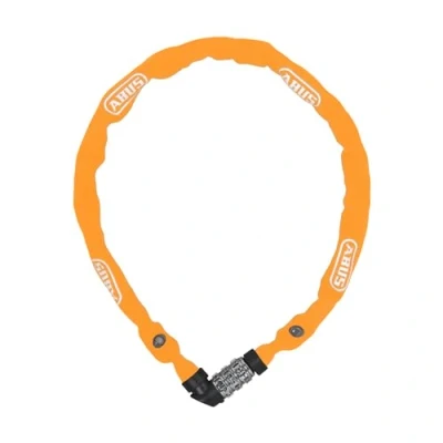 Image of ABUS chain lock 1200 Web combination made of special steel security level 2 60 cm black/orange