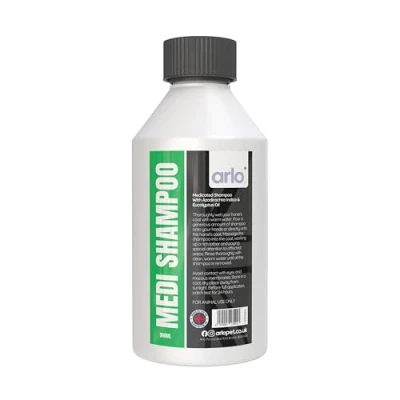 Image of Medi Shampoo 500ml Medicated for Animals Natural Soothing Formula Antibacterial Neem Oil, Eucalyptus Irritated Skin