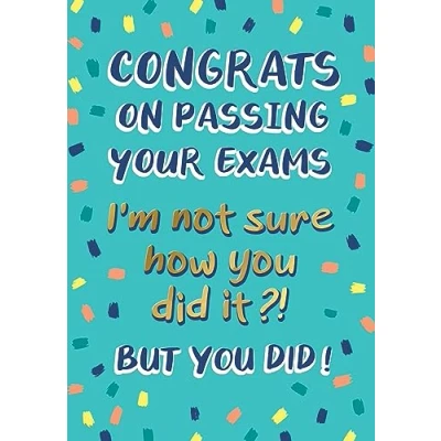 Image of Piccadilly Greetings Exam Congratulations Cards on Passing 7 x 5 inches