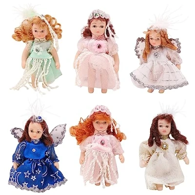 Image of Toyland® 1 x Miniature Porcelain Angel Doll Collectors Items Fairy Garden Accessories