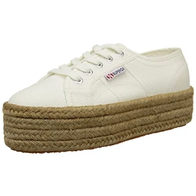 Image of Superga Women&#039;s 2790 cotropew Espadrille Shoes, White, 5.5 UK