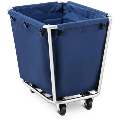 Image of Royal Catering RCWW 4 Laundry Trolley, 300 Litre Bag, Plastic (PVC) Basket, Basket with Wheels