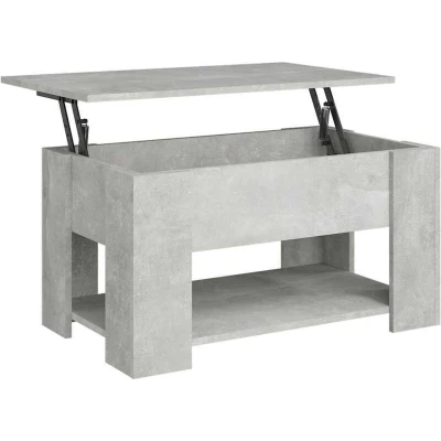Image of vidaXL Coffee Table Concrete Grey 79x49x41 cm Engineered Wood
