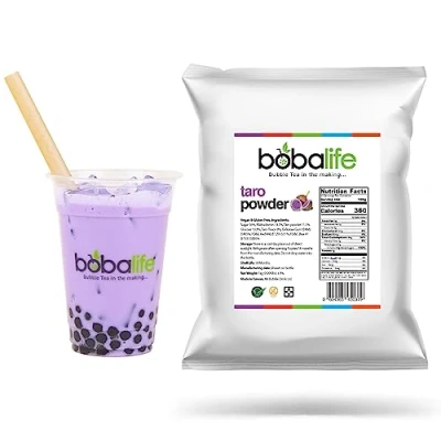 Image of Bobalife Taro Bubble Tea Powder (1kg) 20 30 Servings (Variable Serving Size) Premium &amp; Authentic Ingredients Vegan Gluten Free