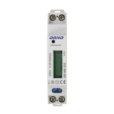 Image of Orno WE 521 LCD Digital AC Meter 1 Phase Display Power Consumption with MID Certificate and Pulse Output (with backlight)