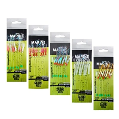 Image of Marine Cast 7 hooks sabiki rigs/Mackerel feathers (5/10 pack) (Mixed 5 (1 each))