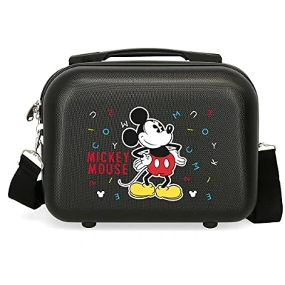 Image of Disney Have a Good Day Mickey Black ABS Adaptable Beauty Case, 29x21x15 cms