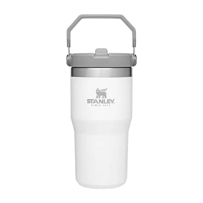 Image of STANLEY IceFlow Stainless Steel Tumbler with Straw, Vacuum Insulated Water Bottle for Home, Office or Car, Reusable Cup Straw Leakproof Flip