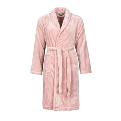 Image of Women&#039;s 1 Pack SOCKSHOP Heat Holders Fleece Dressing Gown Dusty Pink M