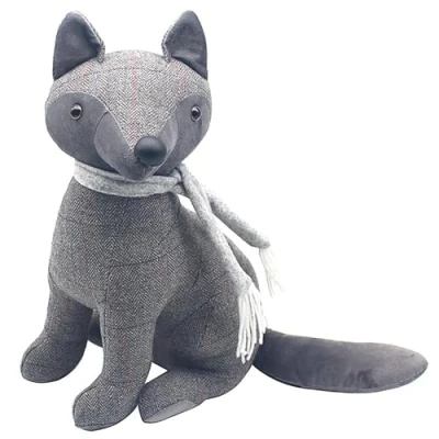 Image of Lesser &amp; Pavey British Designed Door Stoppers Stop Device Suitable for All Types Including Indoor Outdoor Stops Modern Homes Offices Fox with Scarf