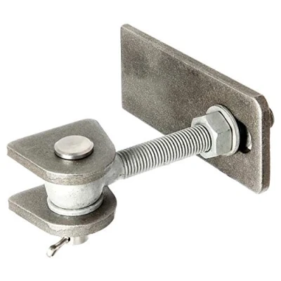 Image of Alberts 411138 Gate Hinge for 180 Opening Long Version Hot Dip Galvanised Screws and Nuts, Bolts Cotter Pin Made of Stainless Steel M16 Thread
