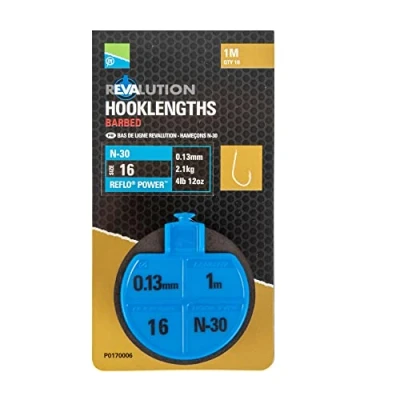 Image of Preston Revalution Hooklengths N 30 Whitefish rig 14 Coarse