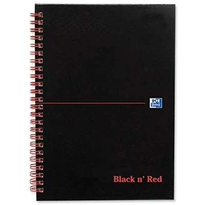 Image of Black n Red Book Wirebound Smart Ruled and Perforated 90gsm 140 Pages A5 Matt Ref J66076 [Pack of 5]
