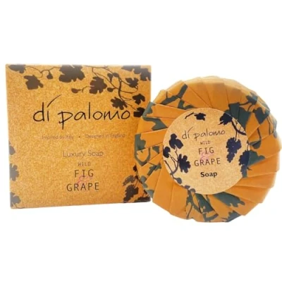 Image of Di Palomo Vegan Wild Fig &amp; Grape Luxury Soap Bar. 100g Hand Soap. Moisturising Skin Care Ladies Mens Bar Soap, Bars For Women Men. Wash. Italian