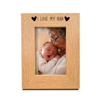 Image of Second Ave Oak 6x4 Portrait Picture Photo Frame I Love My Nan Gift Mother&#039;s Day