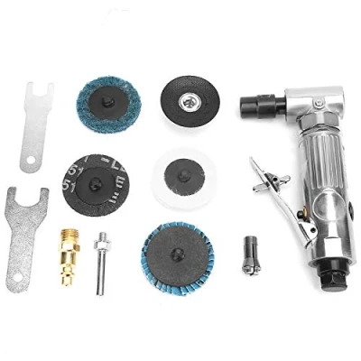 Image of Air Angle Die Grinder,90 Degrees Bending Pneumatic Grinder with 2inch Grinding Disc MBSP Industrial Grade 1/4 Inch Inlet Mini Polisher