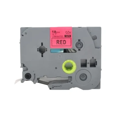 Image of BROVACS 1 Pack Black on Red Laminated Label Tape Compatible for Brother P Touch Printer TZ 441 TZe 18mm 3/4&quot; OPA4441