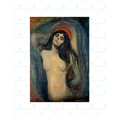 Image of Wee Blue Coo Painting Edvard Munch Madonna Wall Art Print