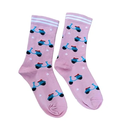Image of JOYA Luxurious Bamboo Socks UK 4 7 EU 36 40 Pink Vespas