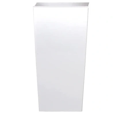 Image of URBNLIVING 2 x Square Flower Plant Pot Indoor Outdoor Garden Patio Planters Planting (Matt White, 12.5cm Width)