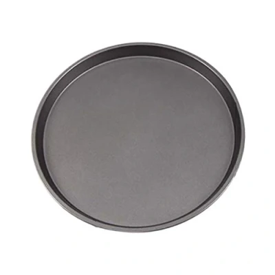 Image of S TROUBLE 9/10/11/12 Inch Non Stick Pizza Pan Carbon Steel Oven Tray Shallow Round Plate Roasting Tin Baking Tools Bakeware