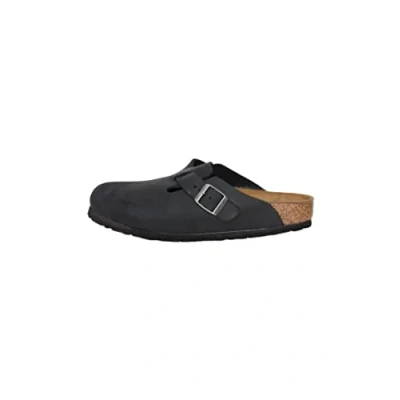 Image of Birkenstock Boston Black Womens Comfort Leather Sandals UK 5.5
