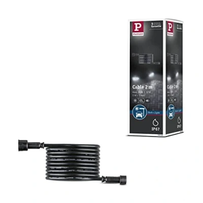 Image of Paulmann 94582 Park + Light Outdoor Cable 2 m IP67 1 in/1 out Max. 24 W Black Plastic Accessories