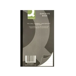 Image of Q Connect Feint Ruled Duplicate Book 210x127mm Ref KF04095