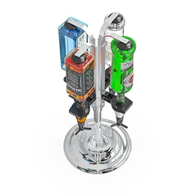 Image of Barbarian 4/6 Bottle Rotary Optics for Home Bar Butler Shot Measure Bracket Alcohol Wine Upside Down Drink Dispenser Spirits Man cave