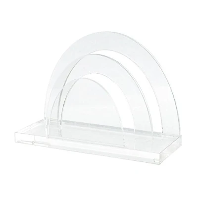 Image of WEDO Cristallic 603016 Acrylic Letter Stand with 2 Compartments Clear