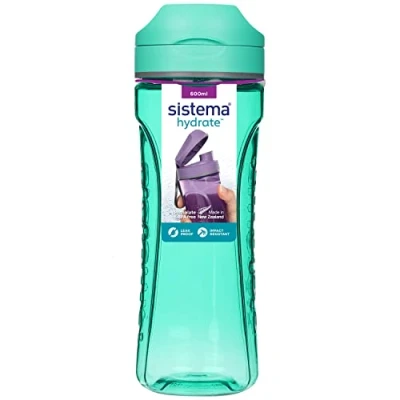 Image of Sistema Hydrate Tritan Swift Water Bottle 600 ml Leakproof BPA Free Recyclable with TerraCycle® Assorted Colours