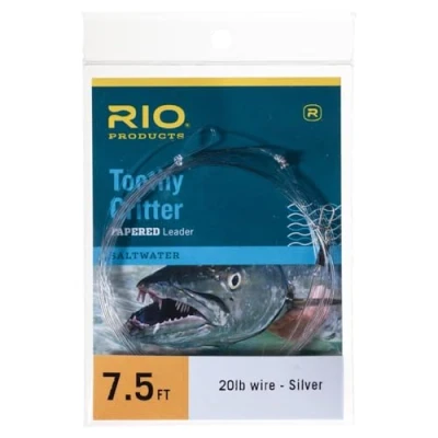Image of RIO Products Leaders Toothy Critter II 7.5&#039; 20Lb Class 15Lb Stainless Wire with Snap, Clear