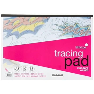 Image of Silvine A3 Tracing Pad 63gsm 40 Sheets (Pack 5)